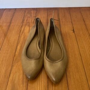 Frye Brown Leather Ballet Flats